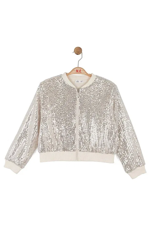 Детский кардиган с принтом Star Zippered Cardigan Nk Kids, Cream — фото 4