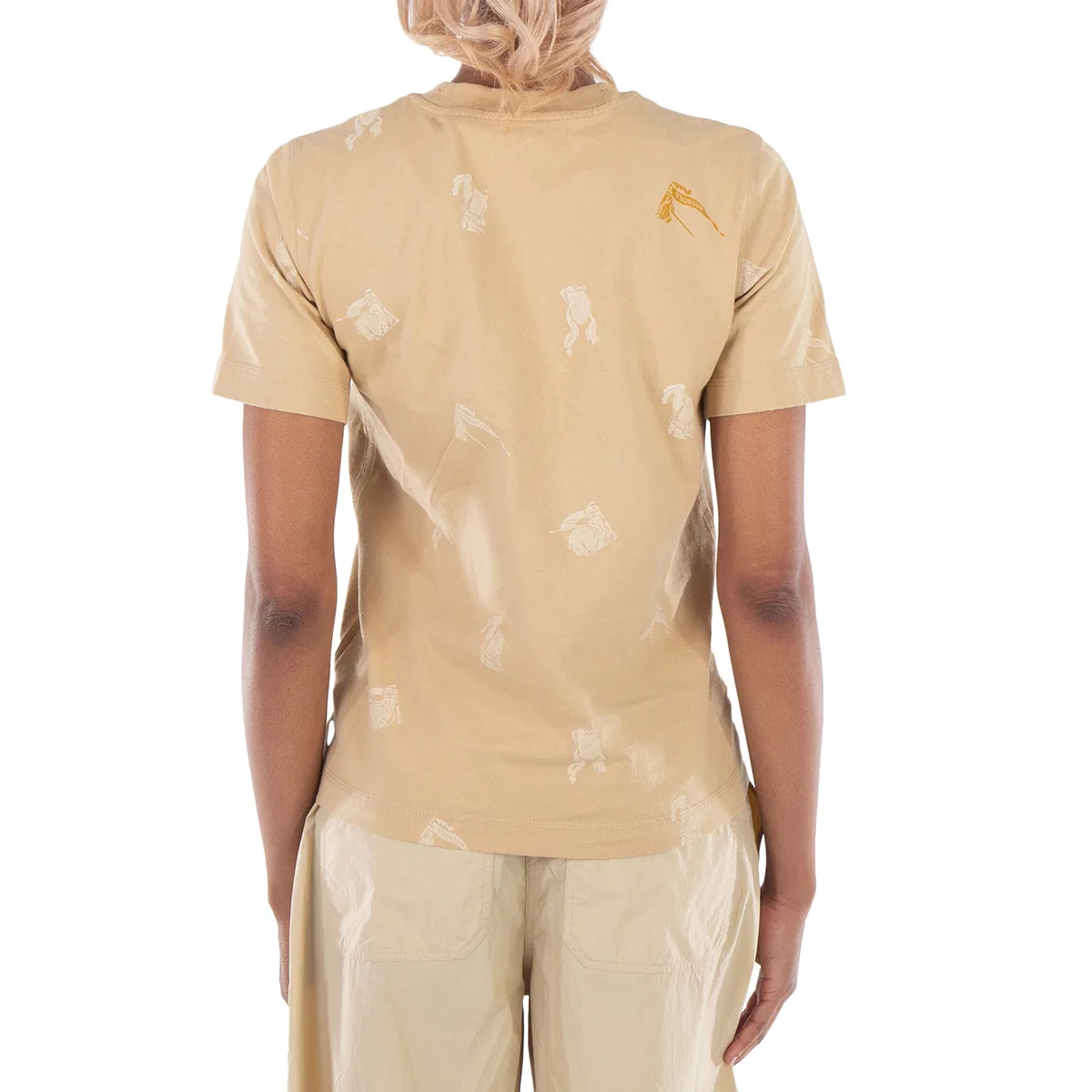 Футболка хлопковая Equestrian Knight Cotton T-Shirt Burberry, Flax — фото 3