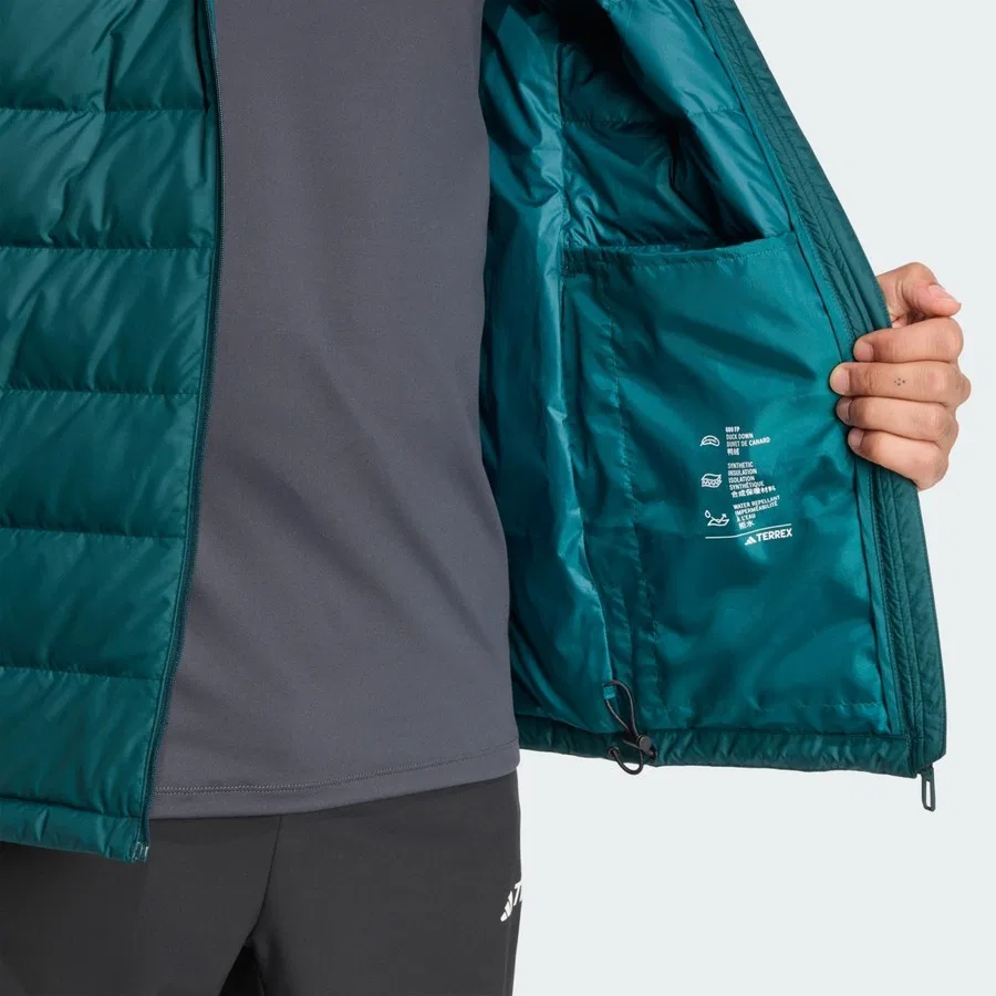 Мужская куртка с капюшоном, с утеплителем, Terrex Multi Light Down CLIMAWARM Hooded Jacket adidas, Синий — фото 4