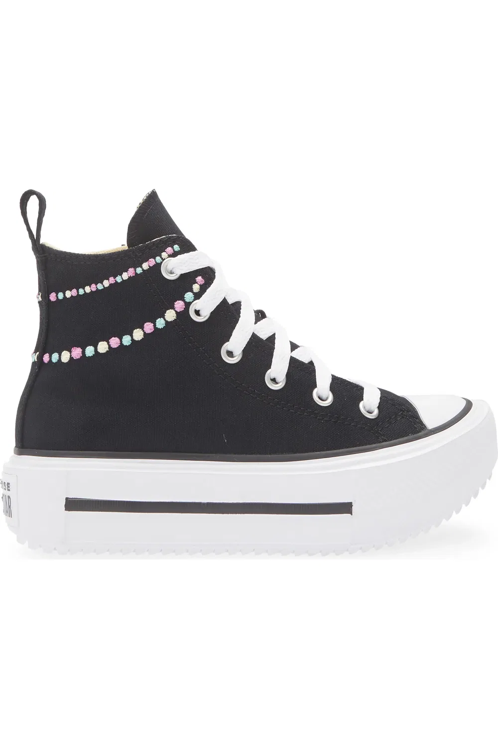 Кеды детские на платформе Chuck Taylor All Star Lift Converse, Black/Orchid/White — фото 3