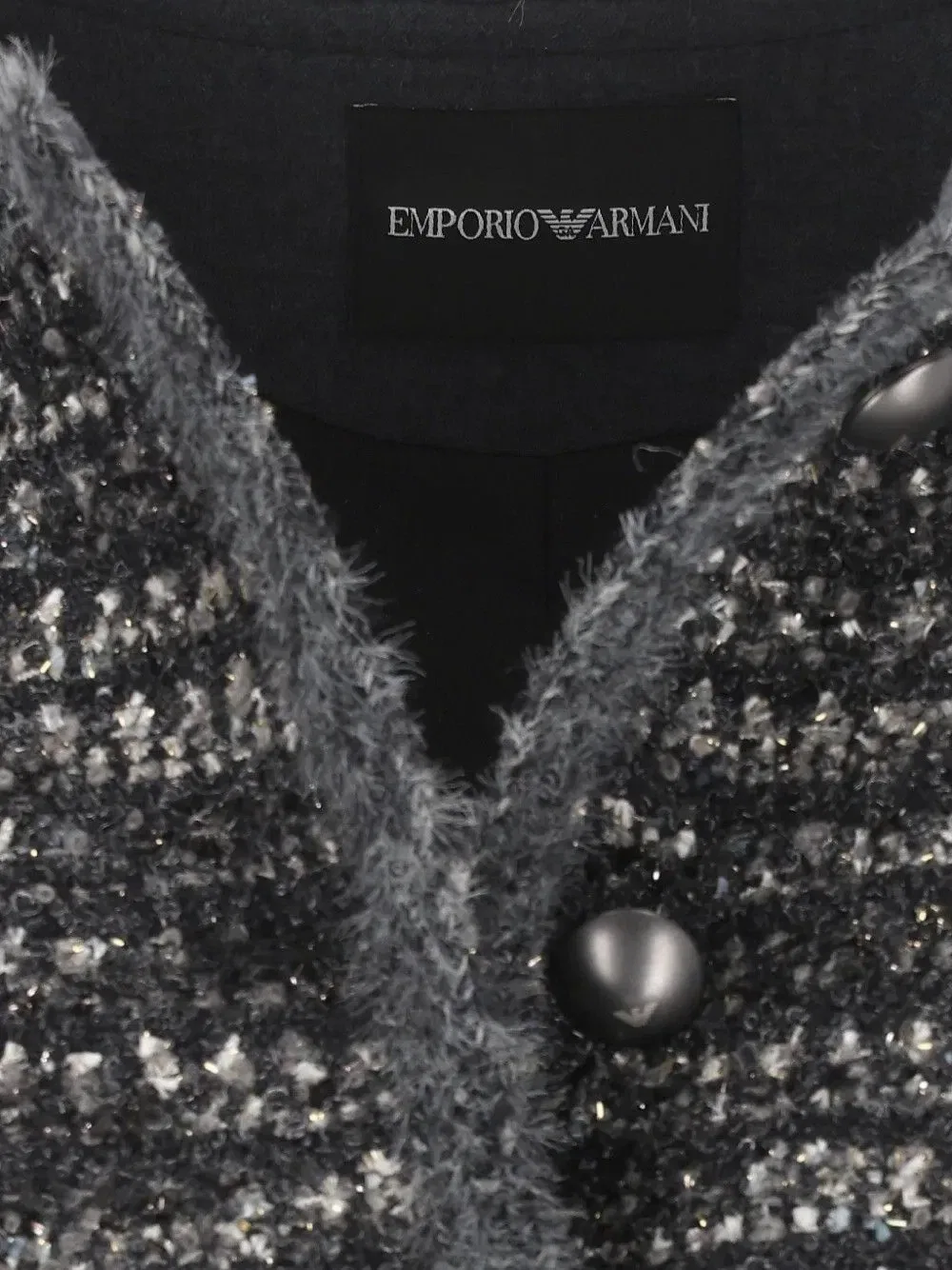 Твидовое болеро EMPORIO ARMANI, черный — фото 4