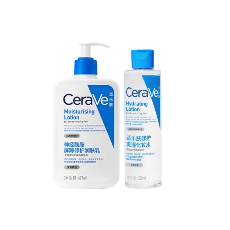 Набор увлажняющего лосьона и очищающего молочка CeraVe, 200 мл + 236 мл, CeraVe, 473 мл + 200 мл