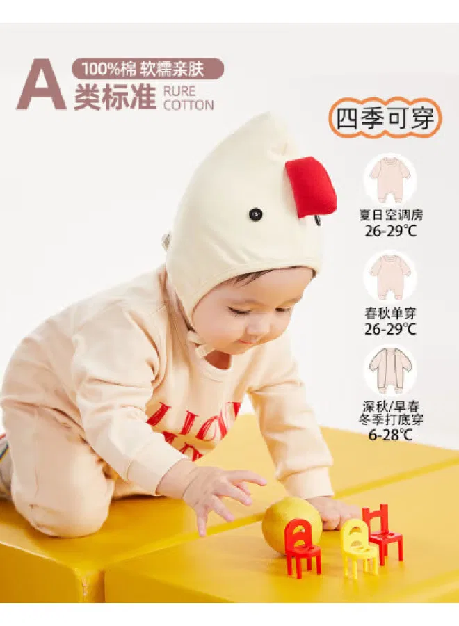 Боди-комбинезон хлопковый для новорожденных Doodle Home, абрикосовый