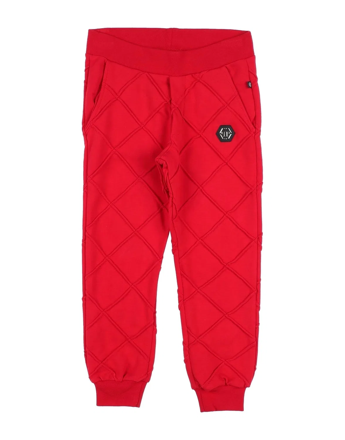 Детские штаны для мальчиков из флиса с логотипом Philipp Plein, красный