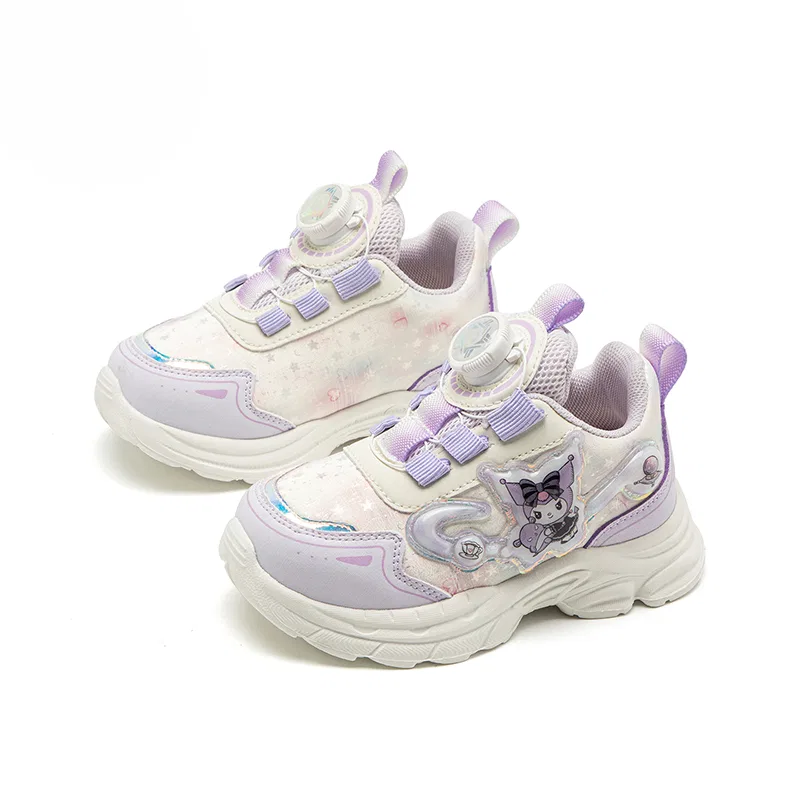 Детские кроссовки с принтом Kuromi Sanrio, Light Purple — фото 4
