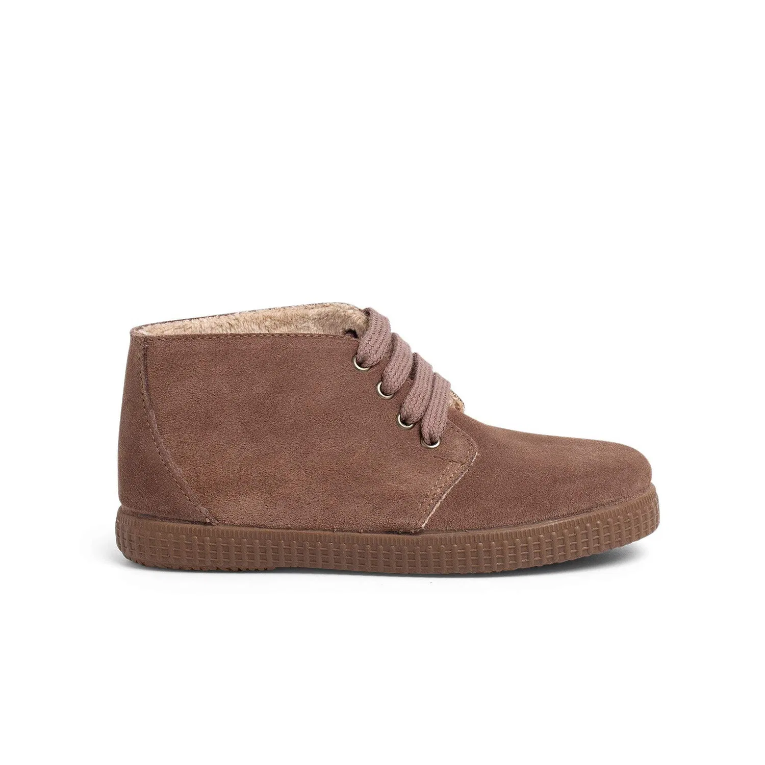 Детские ботинки на шнуровке Pisamonas Fur, Taupe