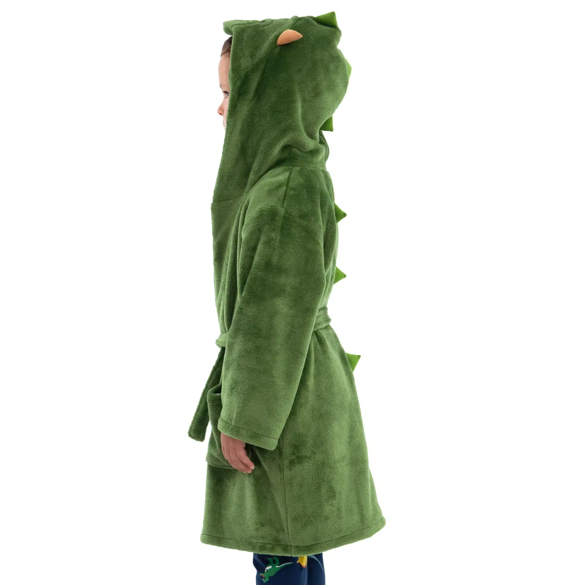 Детский халат с капюшоном с принтом динозавра Harry Bear, Green — фото 4