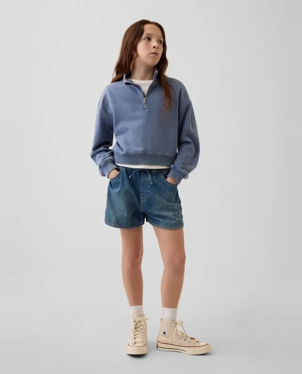 Детские шорты для девочек с эластичным поясом Gap, Azul Claro
