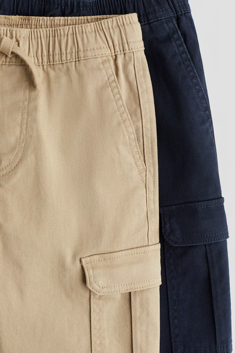 Комплект из 2 брюк-карго H&M, Beige/Marineblau — фото 2