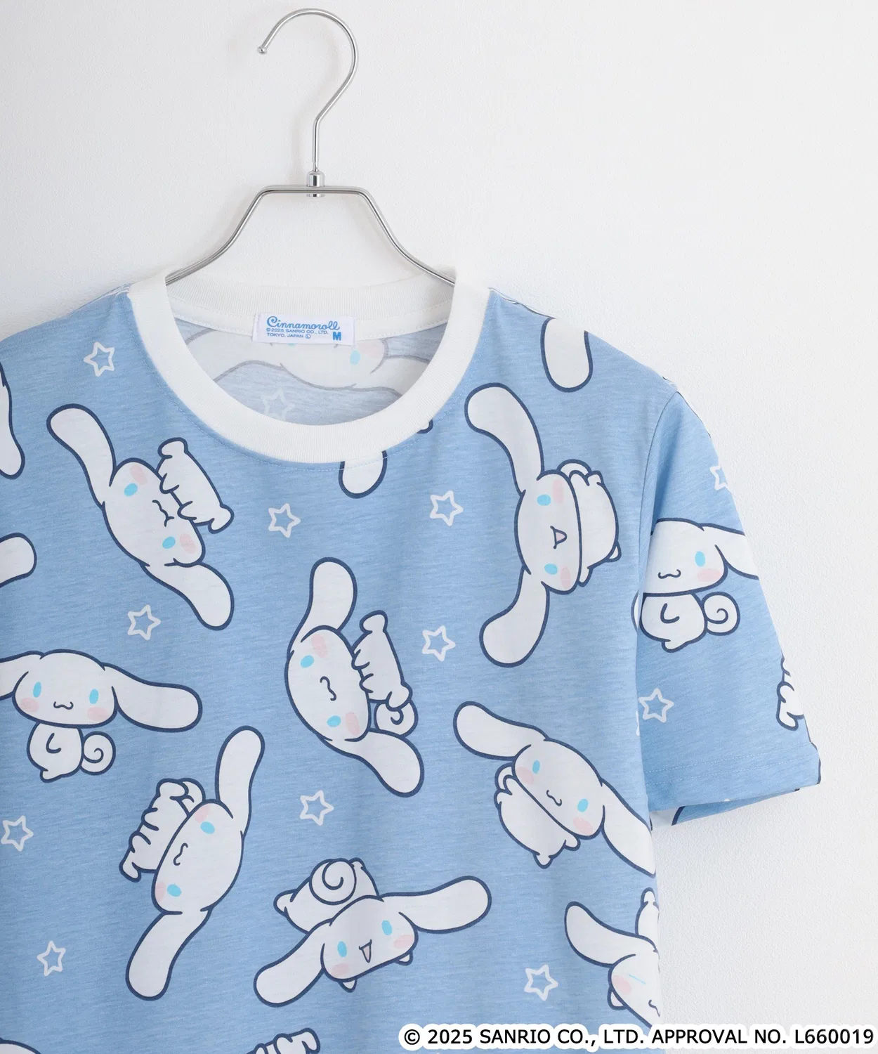 Детская футболка с принтом Sanrio characters, модель Sanrio Characters Print, бренд sanrio, Blue Grey