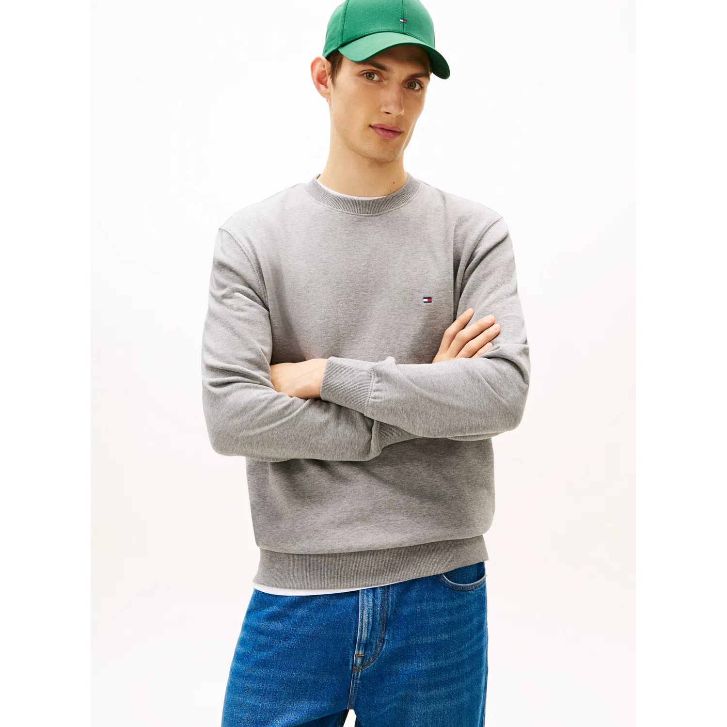 Мужской свитшот из футера Tommy Hilfiger, Medium Grey Heather