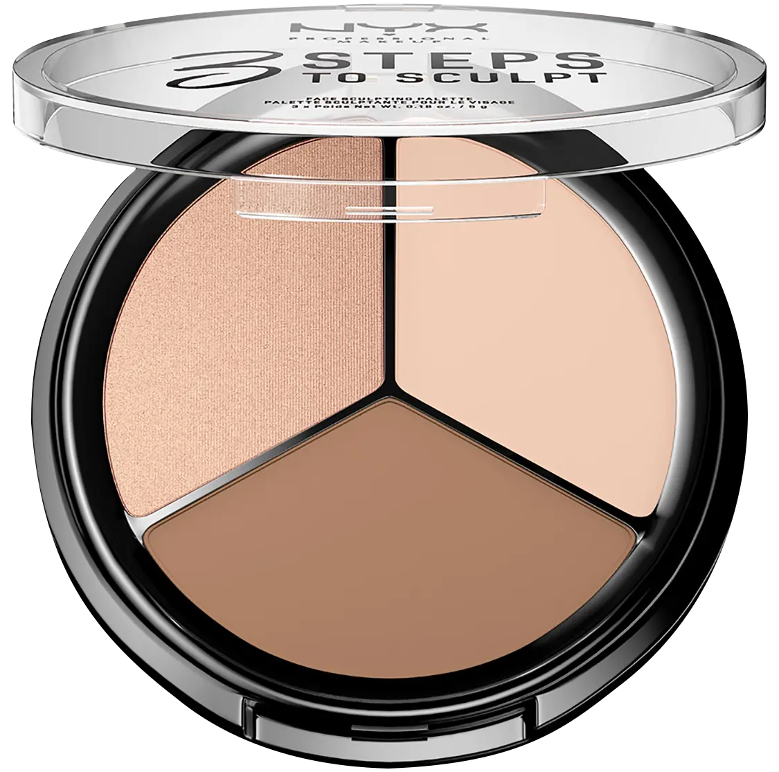 Палетка для контуринга лица NYX Professional Makeup 3 Steps To Sculpt, Fair — фото 2