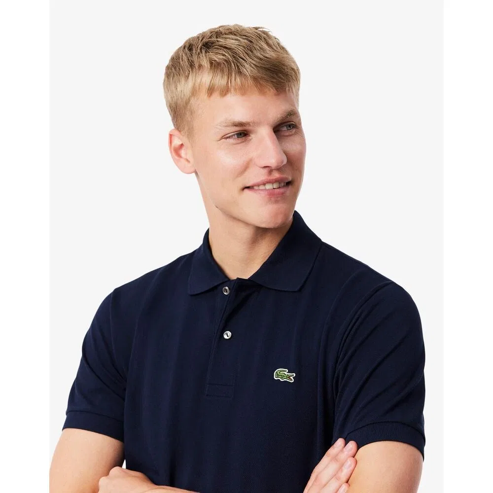Мужское поло классическое Classic Cotton Polo Lacoste, Navyblau — фото 3