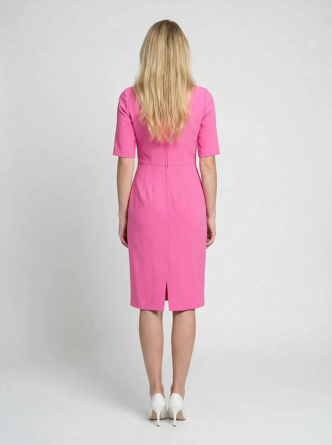 Женское платье с коротким рукавом Pink Acetate Casual Dress Dolce & Gabbana, Pink — фото 2