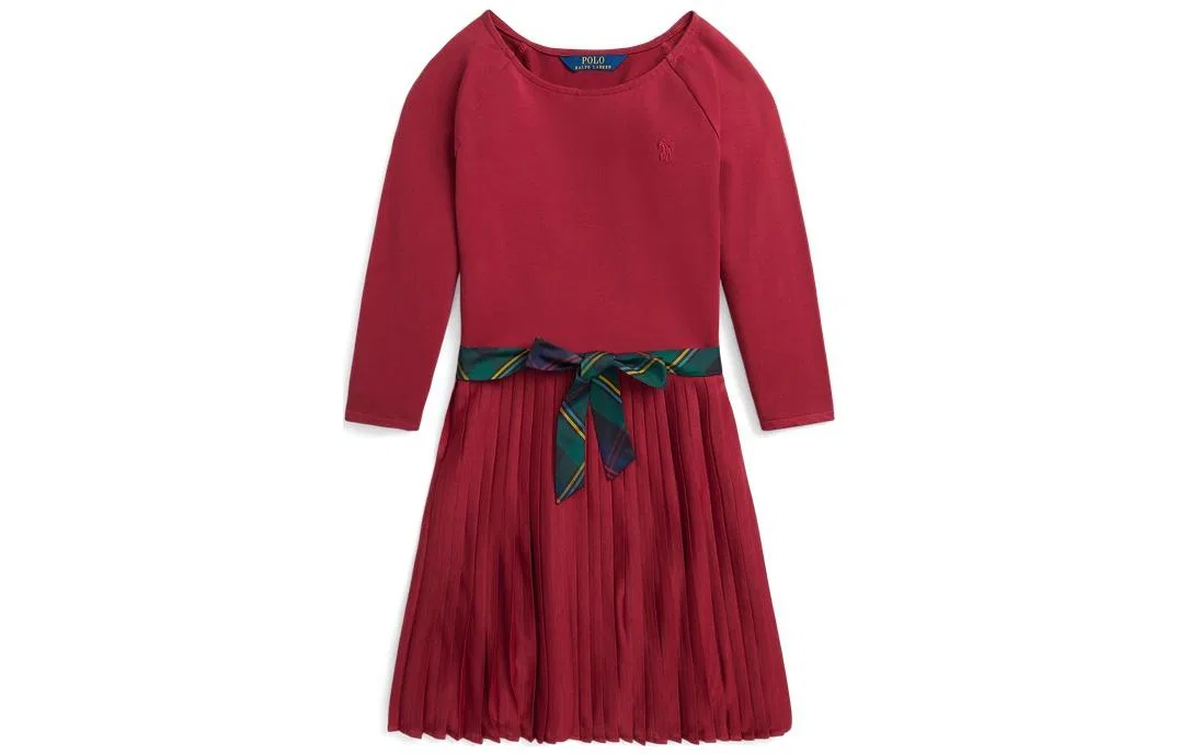 Детское платье для девочек с принтом Red Kids' Polo Ralph Lauren, Red
