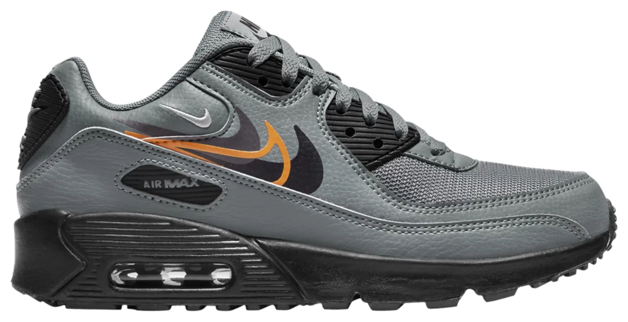Кроссовки для мальчиков Air Max 90 NN Nike, цвет Black/Smoke Grey/Bright Mandarin