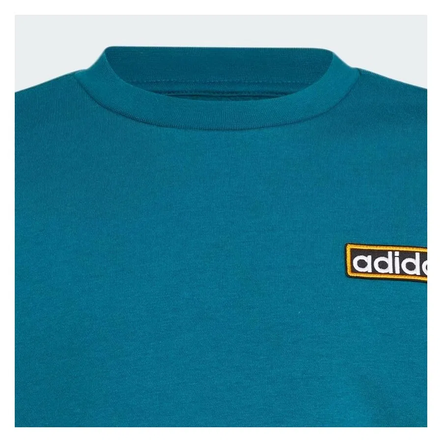 Детский свитшот adidas CREW Unisex, Бирюзовый — фото 4