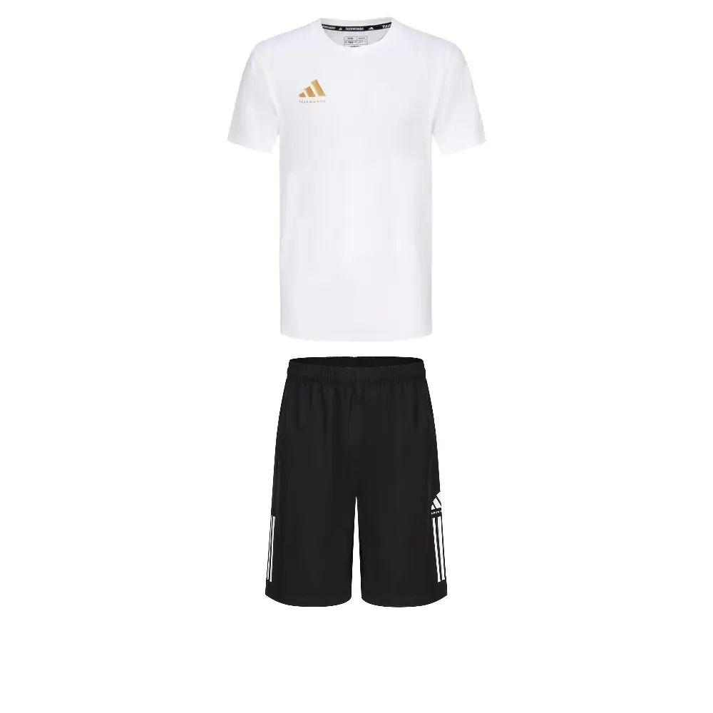 

Мужской набор для таэквондо Casual Sportswear: футболка с коротким рукавом + шорты Adidas, белый/черный