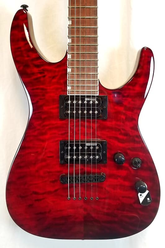 

Электрогитара ESP LTD MH-200 Electric Guitar, Quilted Maple Top, Mahogany Body, See Thru Black Cherry Finish, 2022