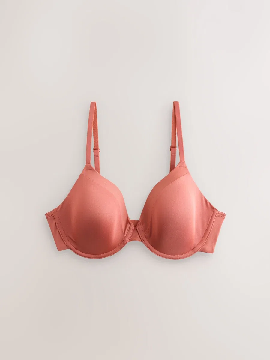 Бюстгальтер Next T-shirt Bra 'Ultimate Comfort' в кремовом, коричневом и ржаво-красном цветах — фото 3