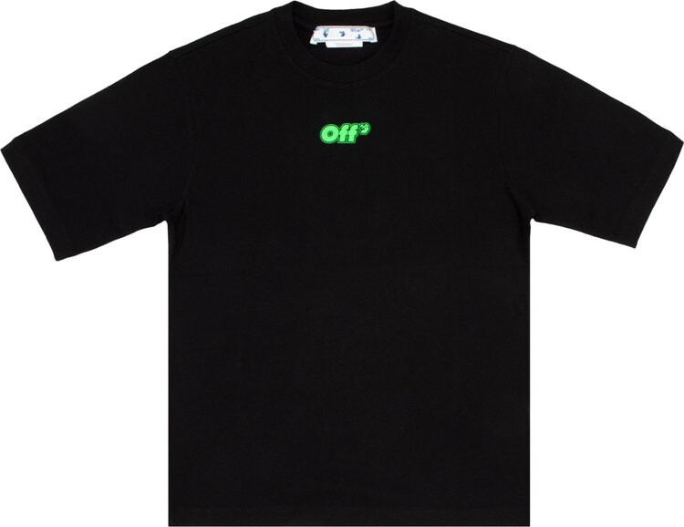 

Футболка Off-White Rave Flyer Skate Short-Sleeve Tee 'Black/Green Fluo', черный