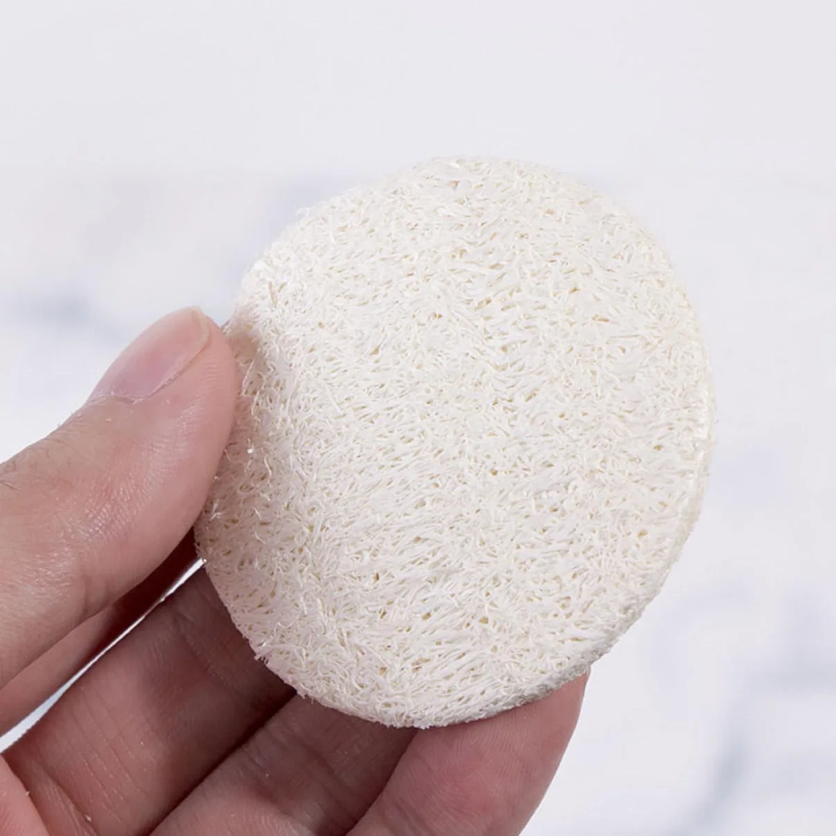 Набор спонжей для снятия макияжа из люфы Housoutil, 20 шт, 5.5x5.5 см — фото 4