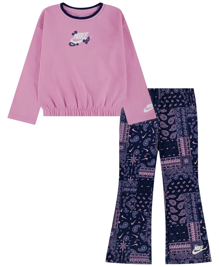 Комплект из лонгслива и леггинсов с принтом Retro Remix Nike, Pink