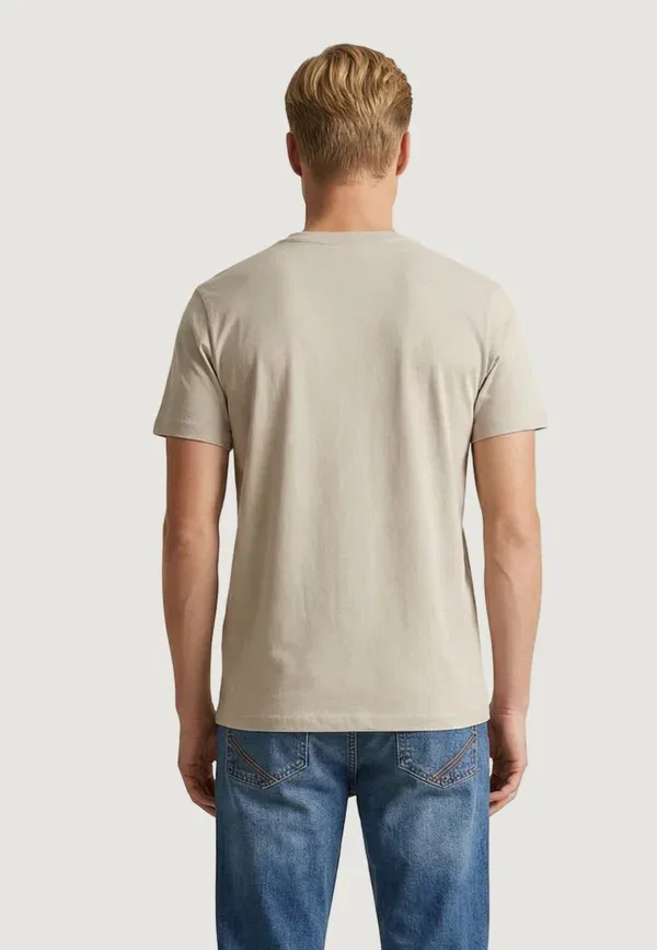 Футболка хлопковая Mick-basic U.S. Polo Assn., бежевый — фото 3