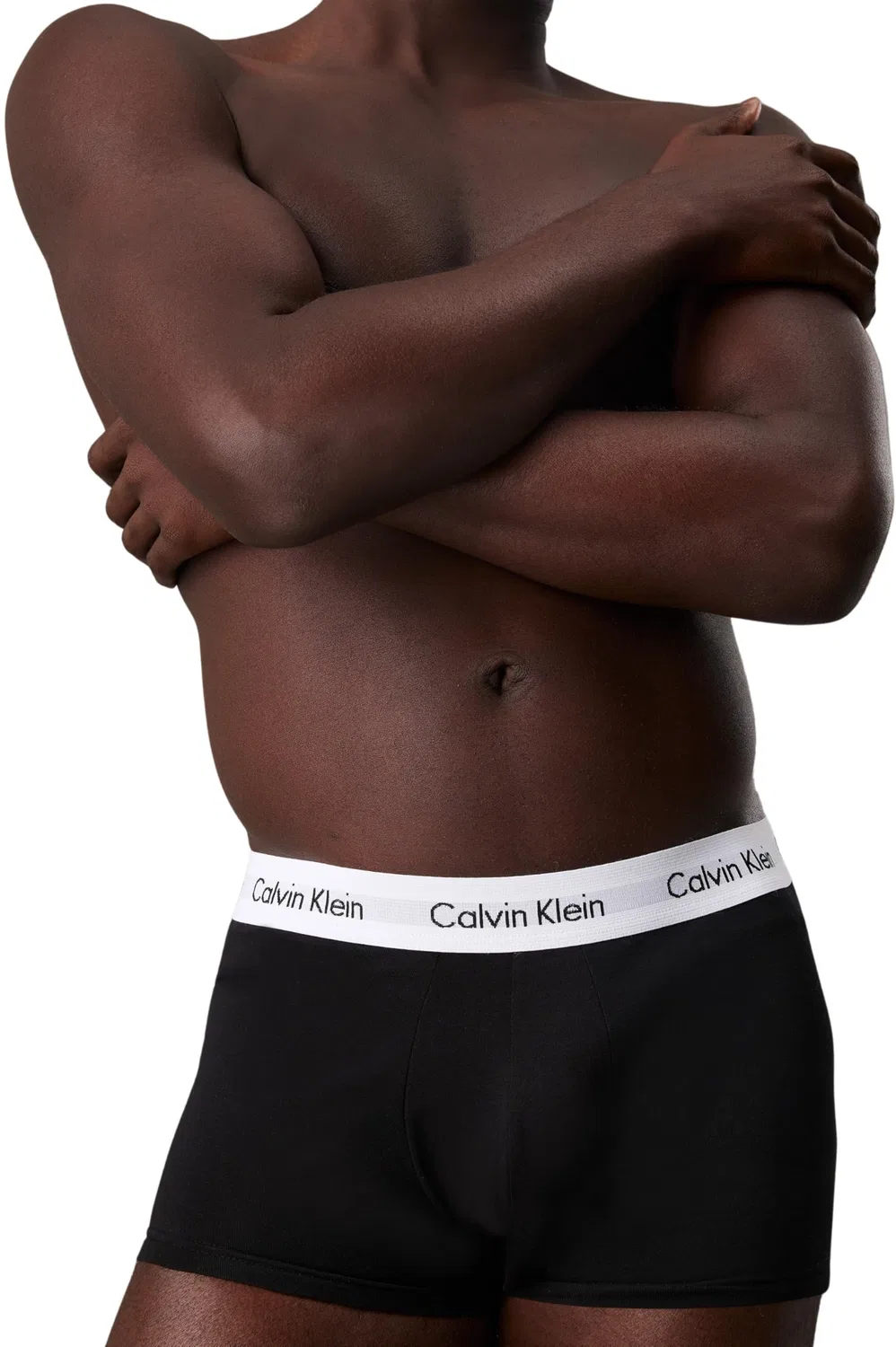 Мужские трусы-слипы из хлопка с эластаном Calvin Klein, Black — фото 4