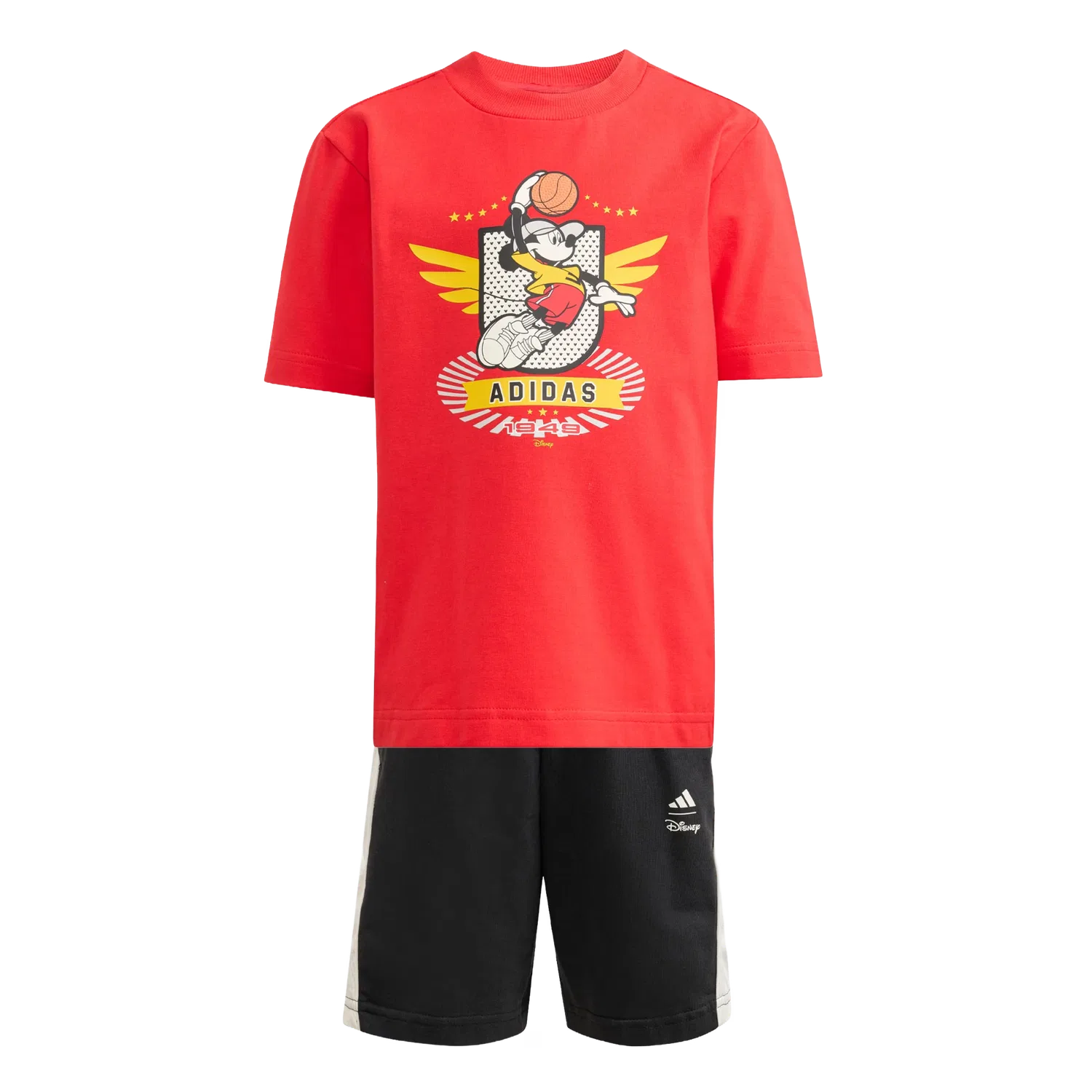 Детский боди с Микки Маусом Adidas, красный
