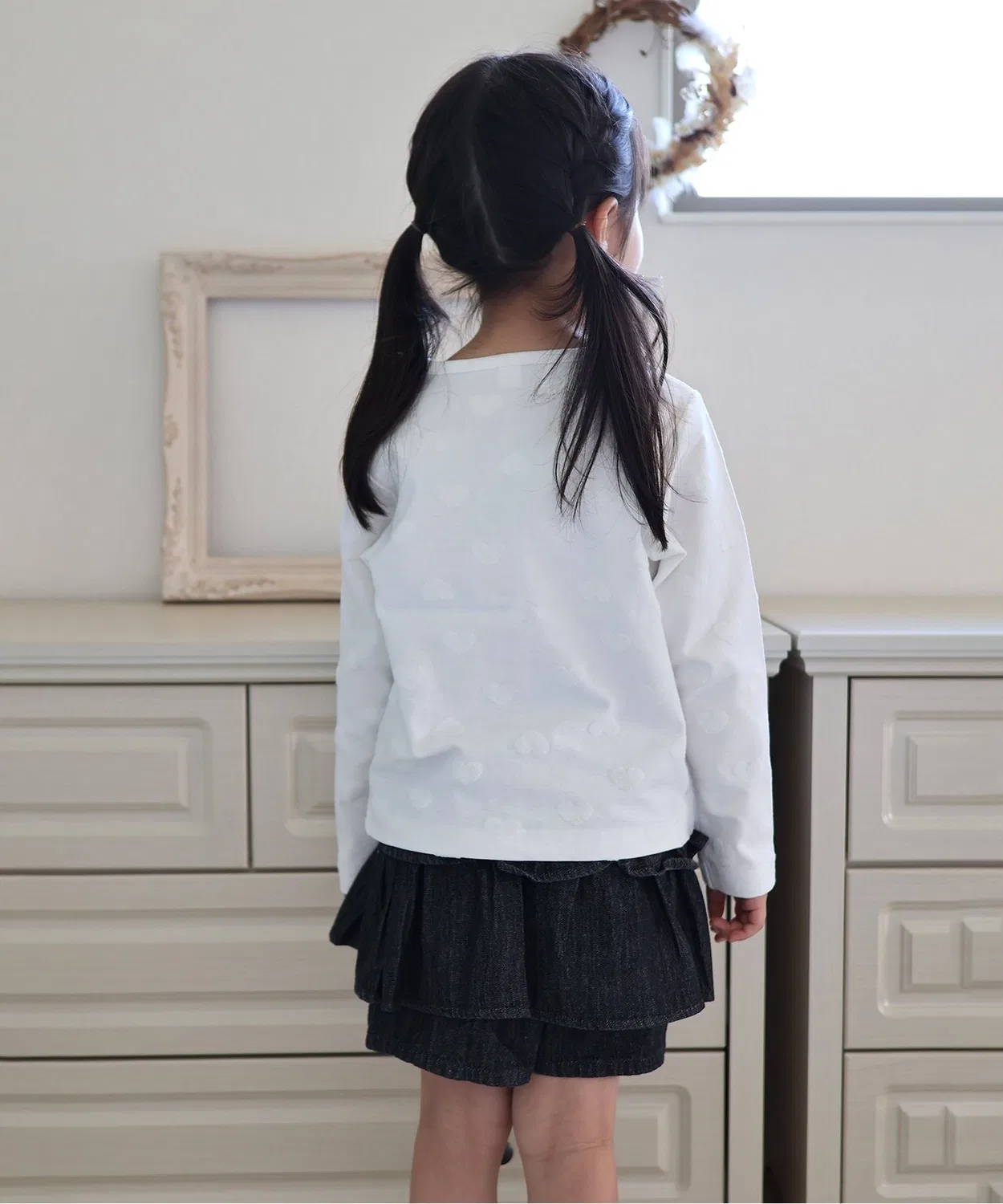Детские шорты-юбка с принтом в клетку, модель Tiered Skirt Style Culottes, apres les cours, Check — фото 4