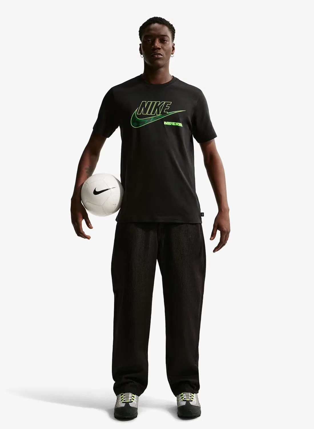 Футболка с принтом Nigeria Futura Nike, черный — фото 3