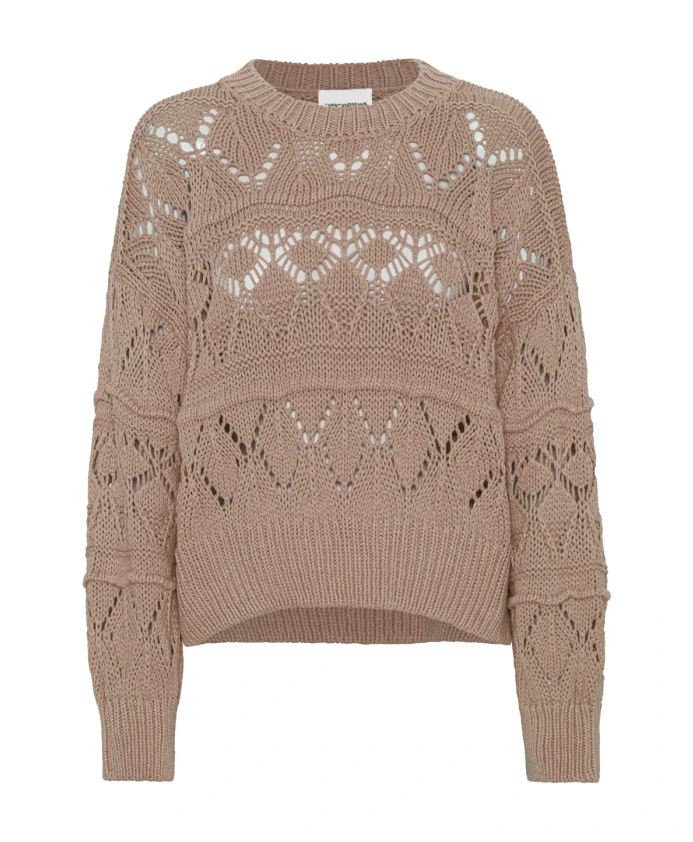 

Хлопковый свитер с оригинальным узором. Americandreams, коричневый