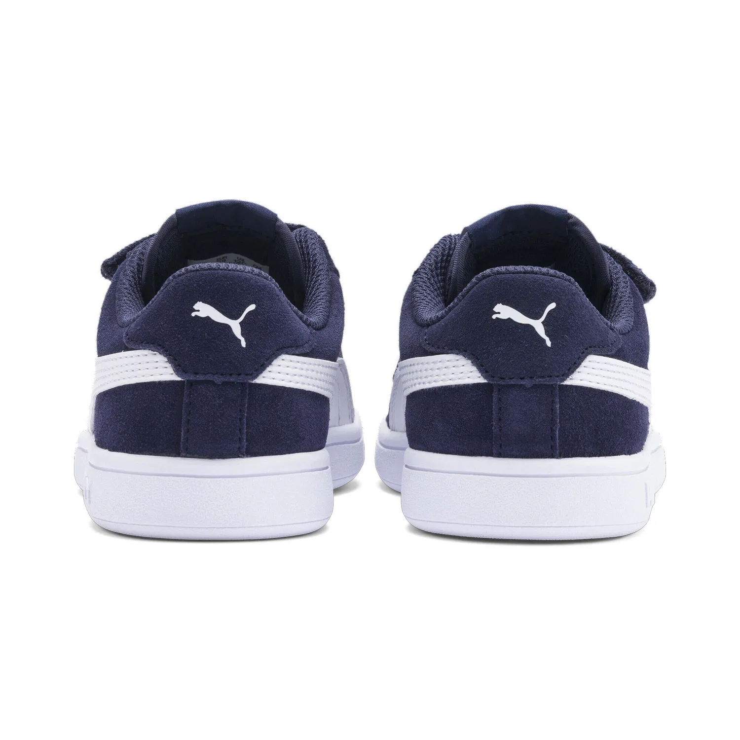 Детские кроссовки из велюра Smash v2 Suede Kids Puma, Blau — фото 2
