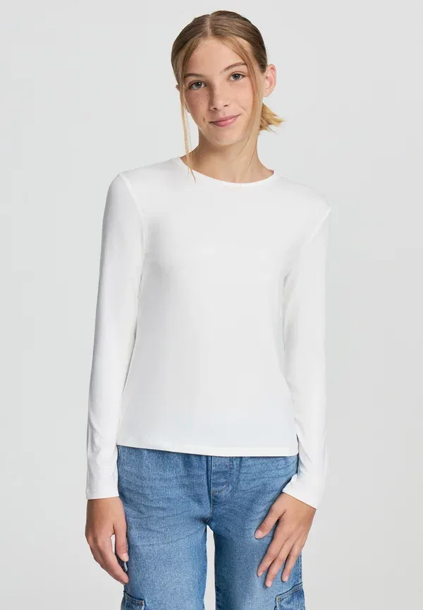 Футболка с длинным рукавом, трикотажная, Pack 3 tinta unita - long sleeved top, Terranova, серый, белый, черный — фото 2