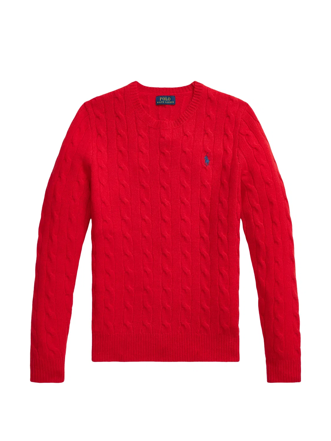 Polo Ralph Lauren Свитер с узором косы, красный