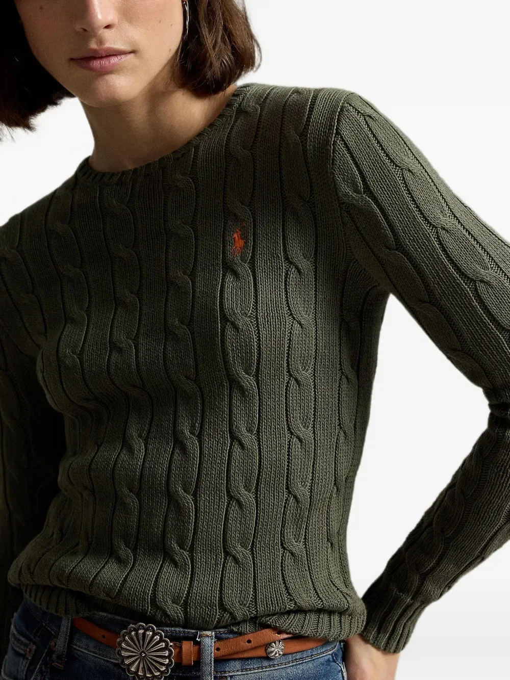Свитер вязаный Polo Ralph Lauren, цвет Olive Green — фото 4