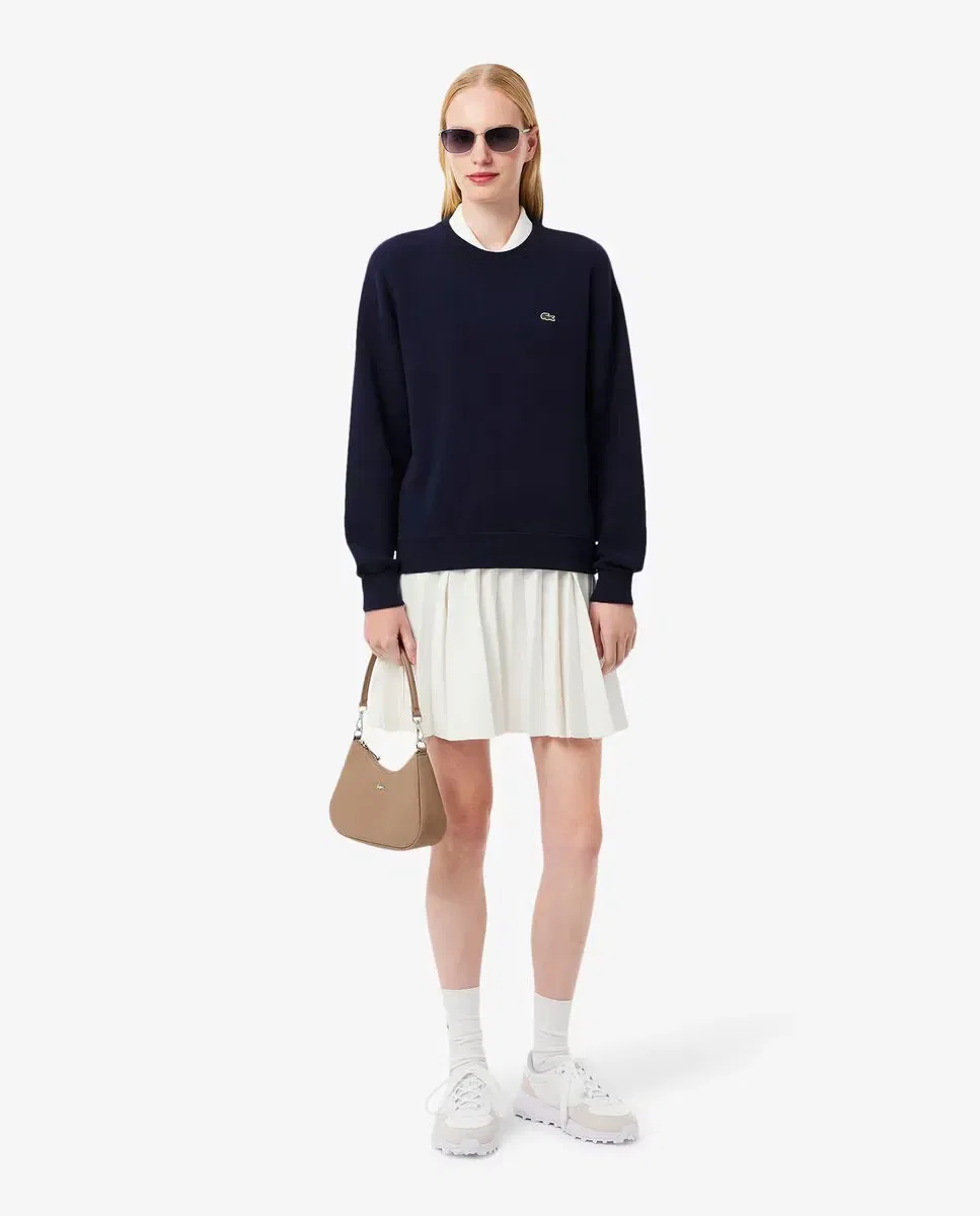 Джемпер Lacoste Azul Marino, из хлопка и шерсти, свободного кроя — фото 4