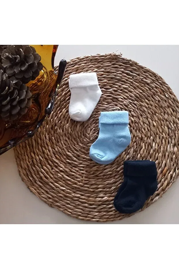 Детские носки для мальчиков хлопковые Mars Baby, White Blue