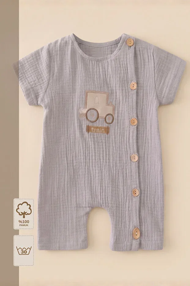 Детский комбинезон хлопковый Minory Baby, Gray