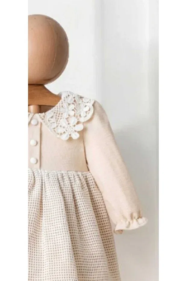 Детское платье для девочек кружевное Mymio, Beige