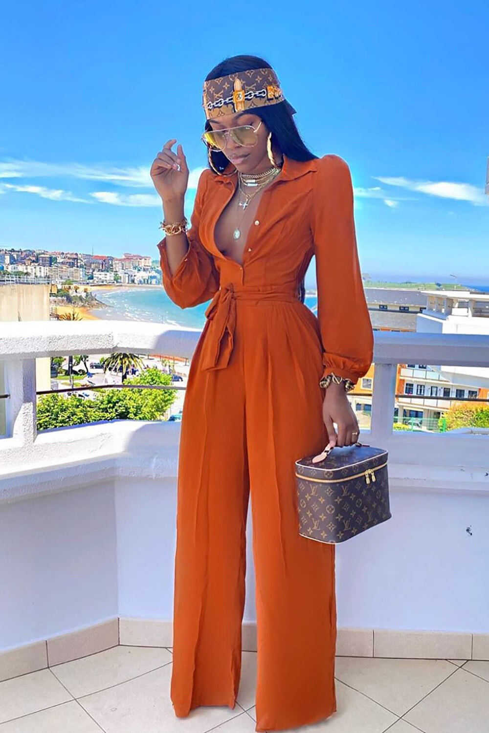 

Комбинезон Fashion Nova MA9143, коньяк