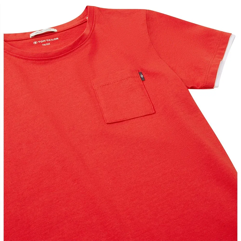 Детская футболка с коротким рукавом из органического хлопка Tom tailor, Red — фото 3