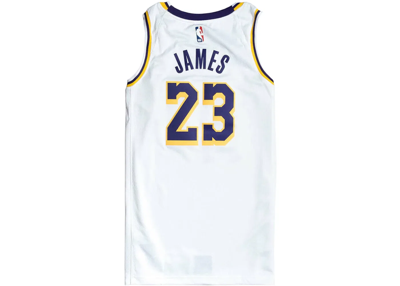 Мужская джерси с принтом Nike NBA Los Angeles Lakers LeBron James Association Edition Swingman Jersey, White — фото 2