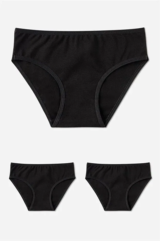 Детские трусы для девочек хлопковые Basic Baykar, Black