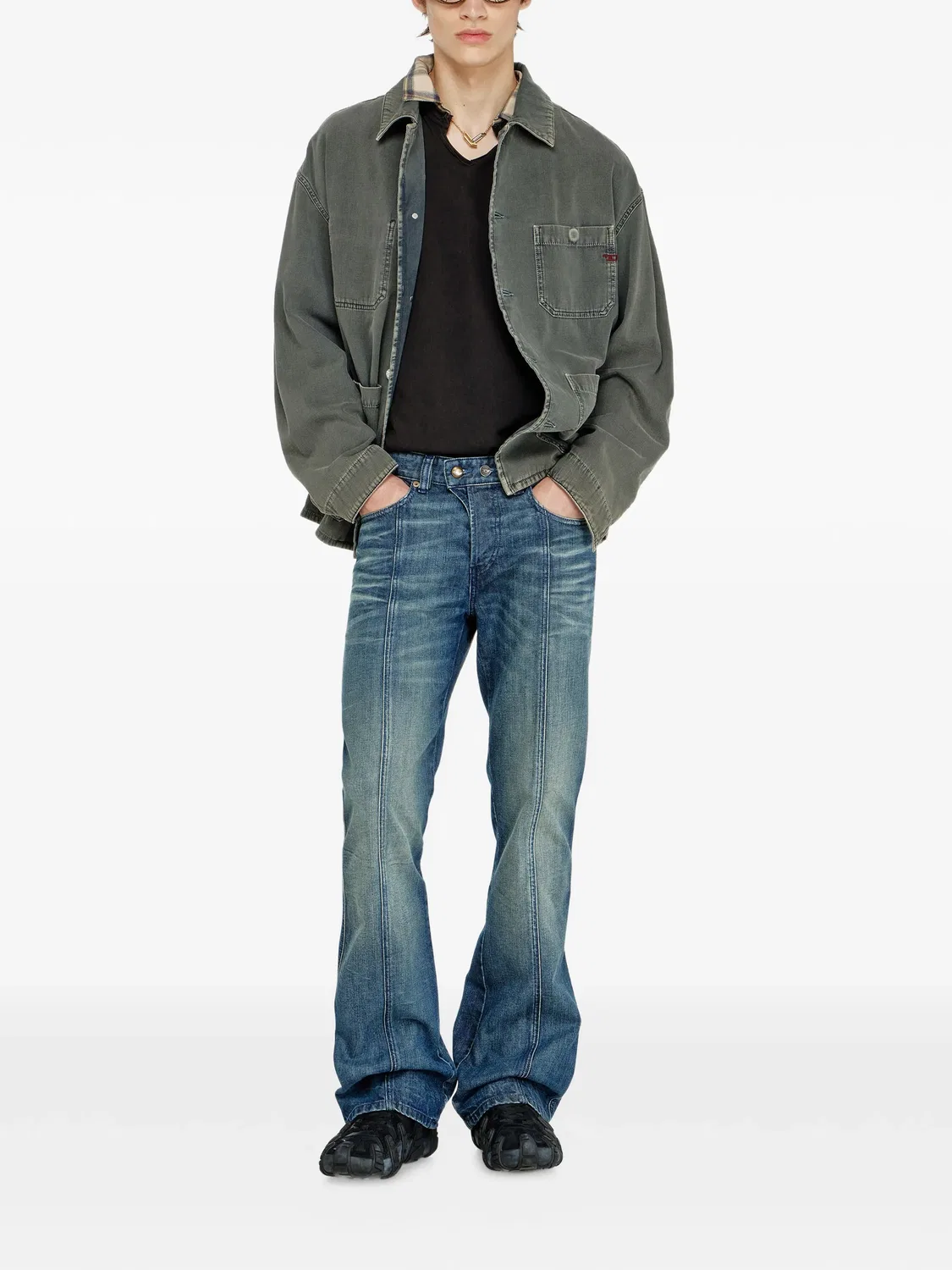 Джинсы bootcut 1998 D-Buck средней посадки Diesel, синий — фото 2