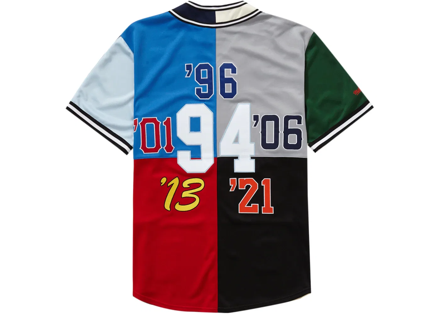 Мужская бейсбольная джерси с принтом Supreme Mitchell & Ness Patchwork Baseball Jersey, Multicolor — фото 2