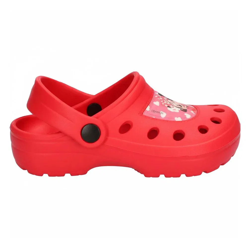 Детские клоги для девочек с принтом Minnie Clogs Disney, Red