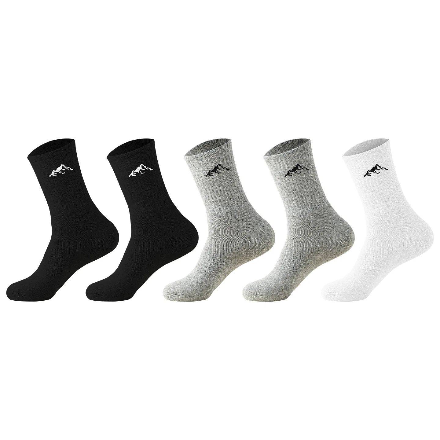 Детские носки с пайетками 5 пар, Black 2+Light Gray 2+White, MIIOW