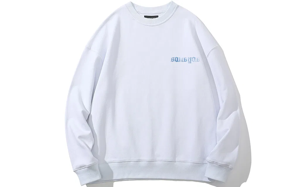 Детский свитшот с круглым вырезом, Crew Neck Pullover Sweatshirt Unisex SANSYAS, White — фото 3